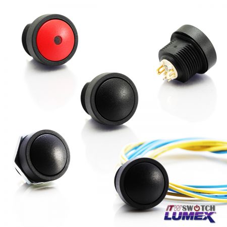 Interruptores de botón industriales de 16 mm - Interruptores de empuje impermeables industriales de 16 mm
